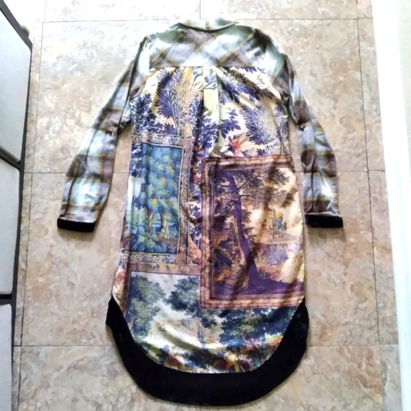 Soft Surroundings Mixed Media Button down tunic dress, size XS - Picture 3 of 9